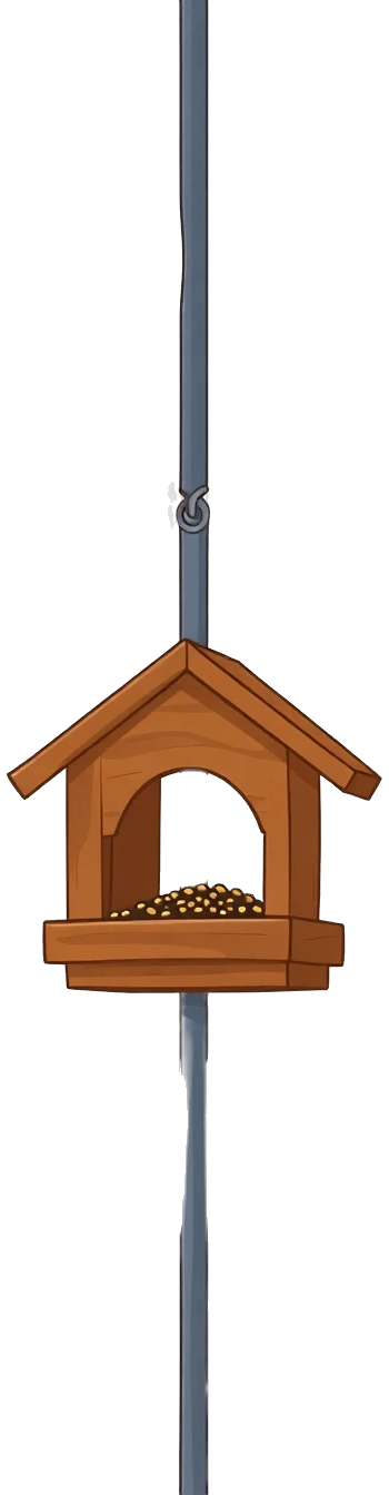 A bird feeder