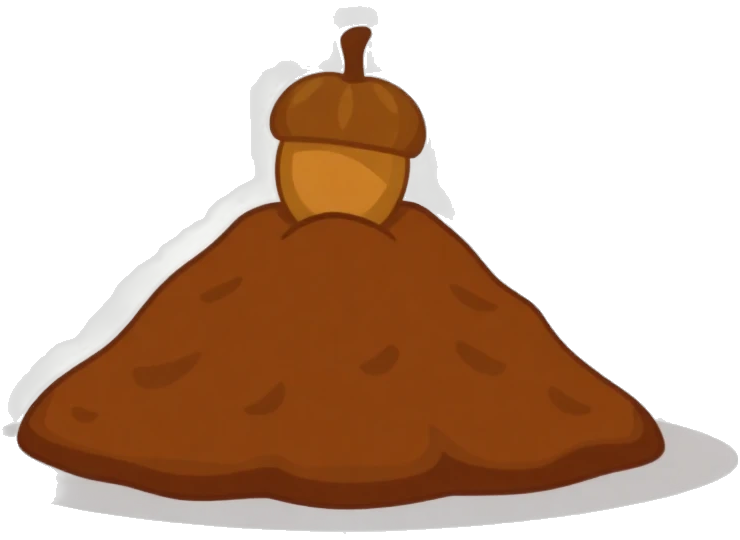 A small seed in the ground